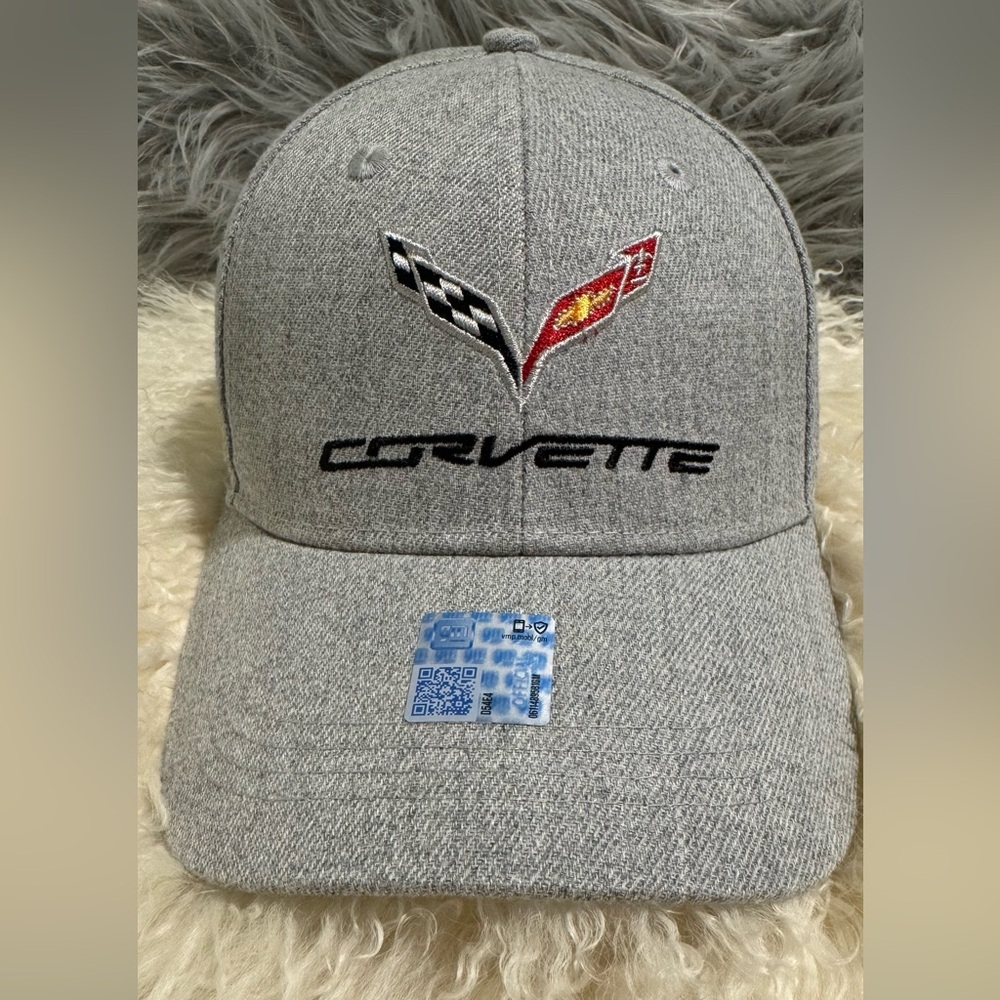 Corvette grey baseball cap hat